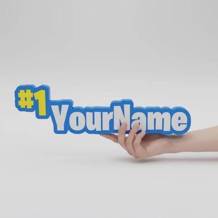 Custom 3D Battle Royale Name Sign – Gamer Setup Decor – Perfect Personalized Gift for Game Lovers