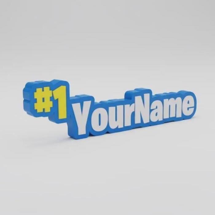Custom 3D Battle Royale Name Sign – Gamer Setup Decor – Perfect Personalized Gift for Game Lovers
