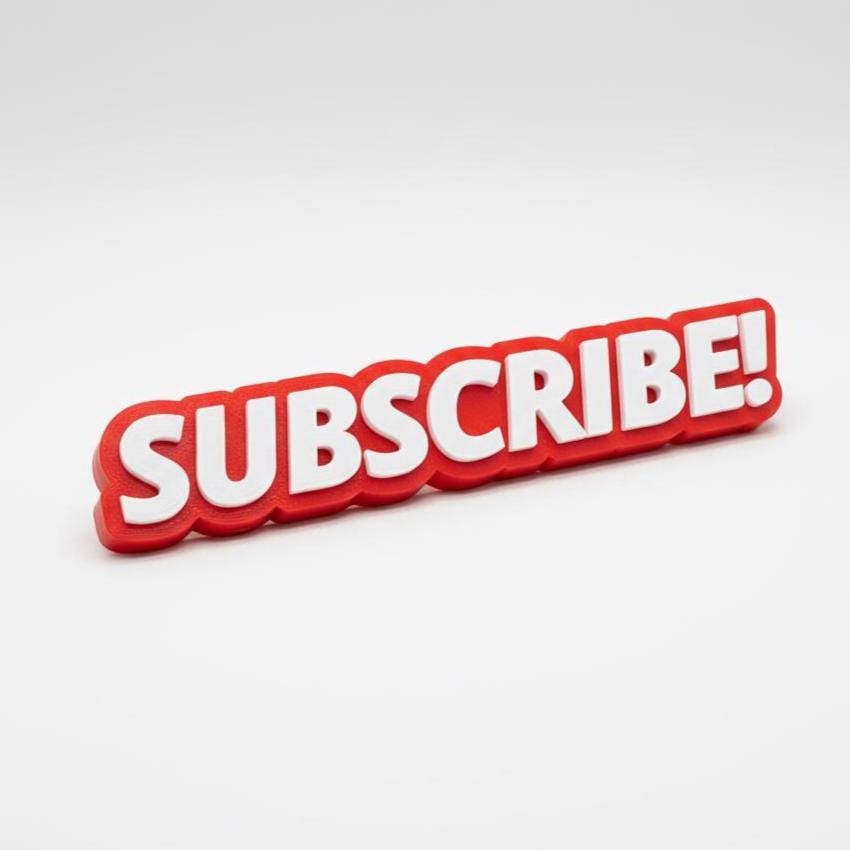 Custom 3D YouTube Plaque – Personalized Name for YouTubers – Shelf Decor – Video Background