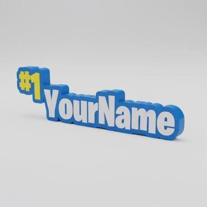 Custom 3D Battle Royale Name Sign – Gamer Setup Decor – Perfect Personalized Gift for Game Lovers
