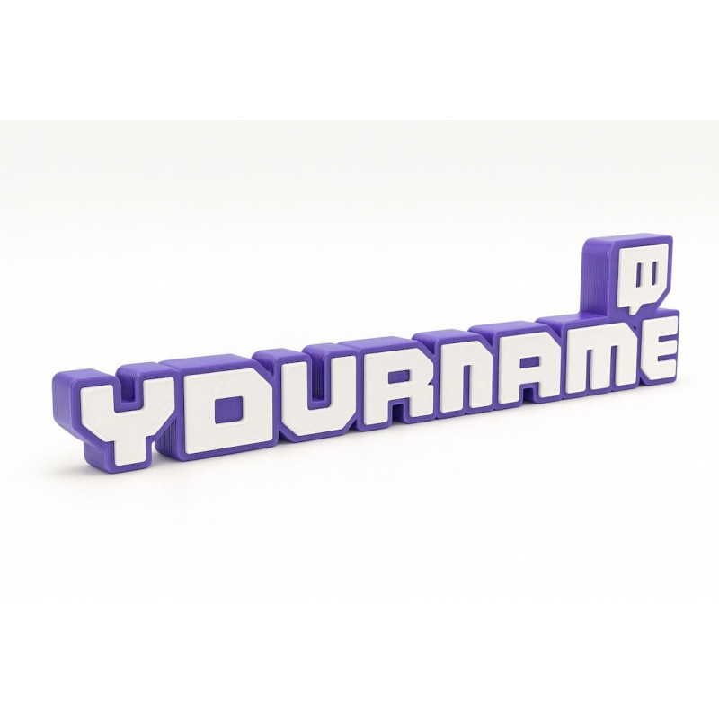 Custom Twitch 3D Name Sign