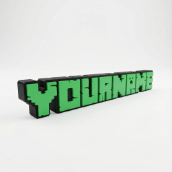 Custom Maincraft style 3D Name Sign