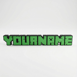 Custom Maincraft style 3D Name Sign