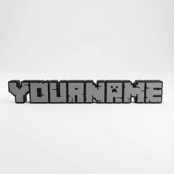 Custom Maincraft style 3D Name Sign