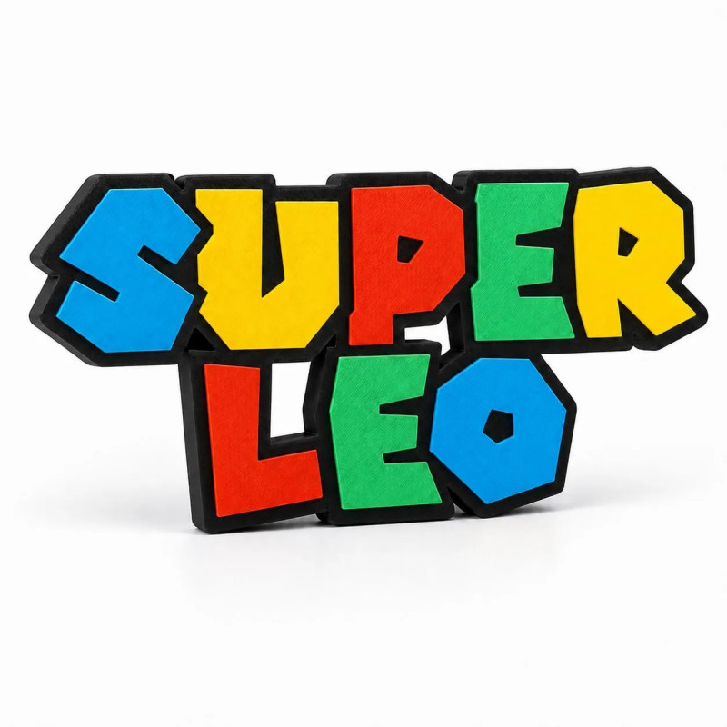 Custom Super Mario Style Name Sign