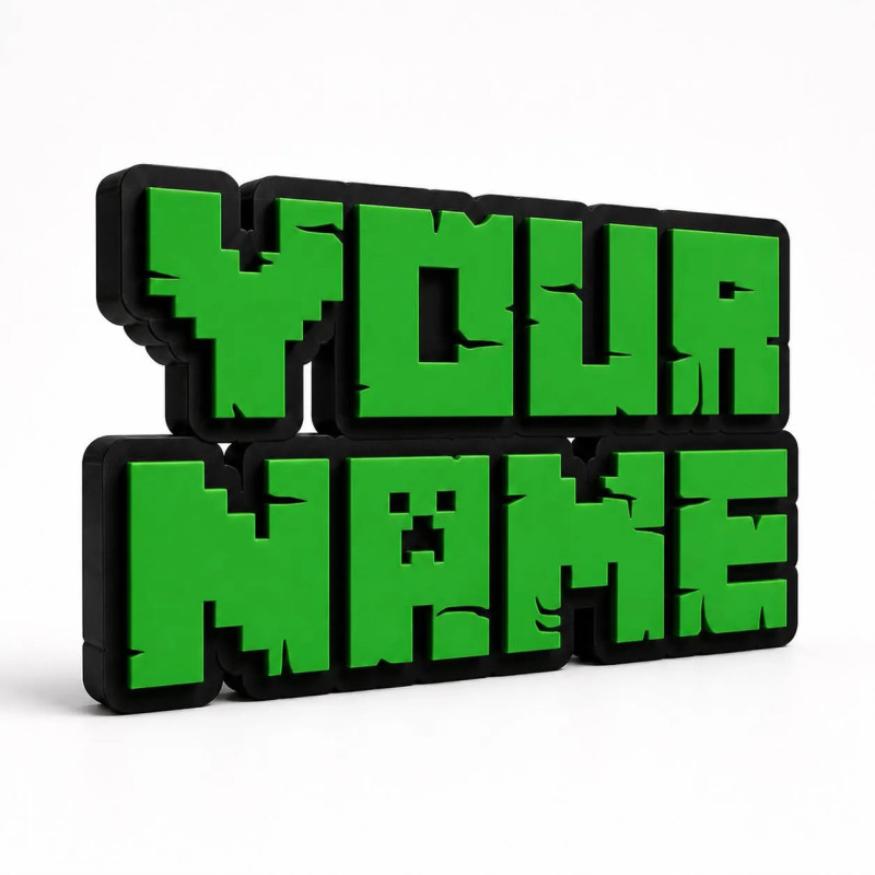 Custom Maincraft style Name Sign