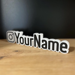Custom Instagram 3D Name Sign