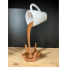 Floating Coffee Cup Sculpture