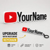 Custom YouTube Name Sign – Personalised Plaque & Plate