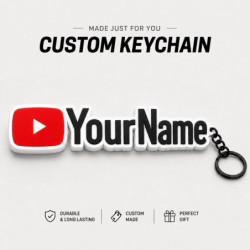 Custom YouTuber Keychain – Personalised Backpack Charm