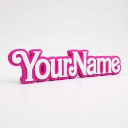 Custom Barbie Name Sign – Personalised Plaque & Name Plate