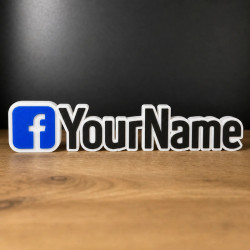 Custom Facebook Name Sign – Personalised Plaque & Plate