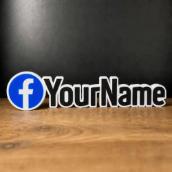 Custom Facebook Name Sign – Personalised Plaque & Plate