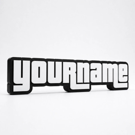 Custom GTA Name Sign – Personalised Plaque & Name Plate