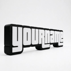 Custom GTA Name Sign – Personalised Plaque & Name Plate