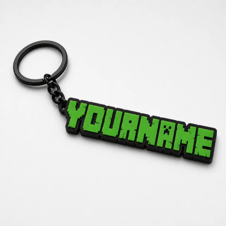 Custom Minecraft Keychain – Personalised Backpack Charm