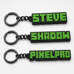 Custom Minecraft Keychain – Personalised Backpack Charm