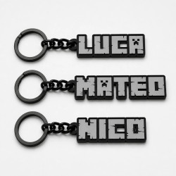 Custom Minecraft Keychain – Personalised Backpack Charm