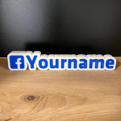 Custom Facebook 3D Name Sign
