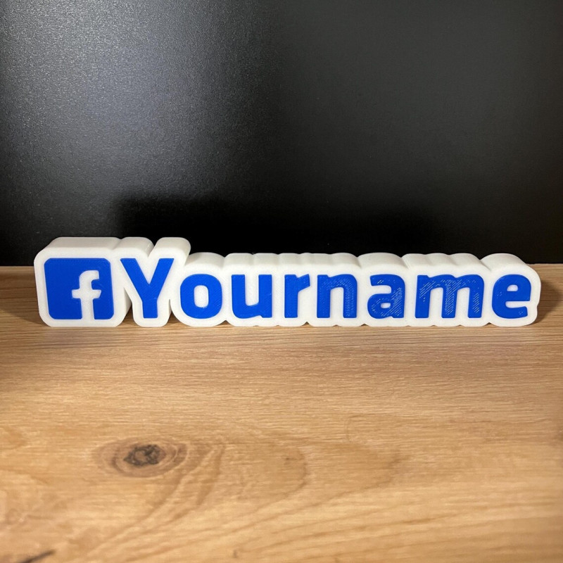 Custom Facebook 3D Name Sign