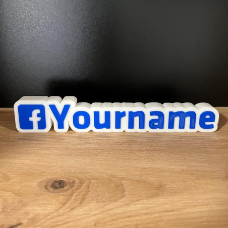 Custom Facebook 3D Name Sign