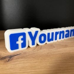 Custom Facebook 3D Name Sign
