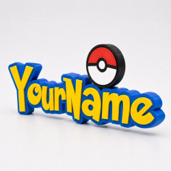 Custom Pokémon Name Sign – Personalised Plaque & Plate