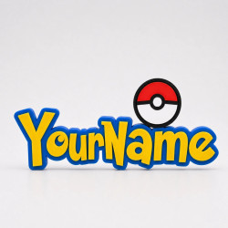 Custom Pokémon Name Sign – Personalised Plaque & Plate