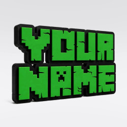 Custom Minecraft Name Sign – Personalised Plaque & Plate
