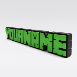 Custom Minecraft Name Sign – Personalised Plaque & Plate