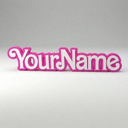 Custom Barbie Name Sign
