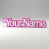 Custom Barbie Name Sign