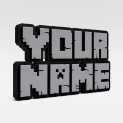 Custom Minecraft Name Sign – Personalised Plaque & Plate