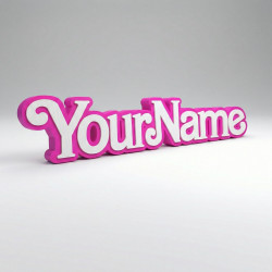 Custom Barbie Name Sign