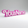 Custom Barbie Name Sign