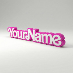 Custom Barbie Name Sign