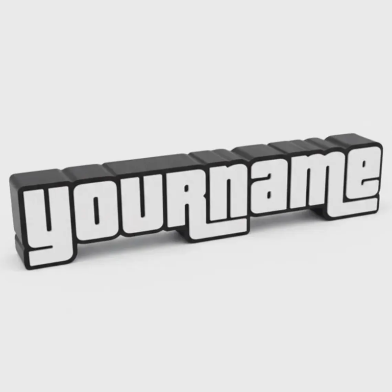 Custom GTA Style 3D Name Sign