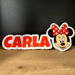 Custom Minie Mouse style 3D Name Sign