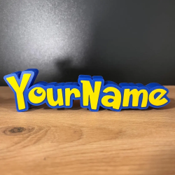 Custom Pokemon 3D Name Sign