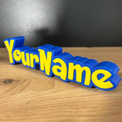 Custom Pokemon 3D Name Sign