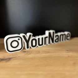 Custom Instagram Name Sign – Personalised Plaque & Plate