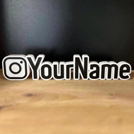 Custom Instagram Name Sign – Personalised Plaque & Plate