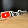 Custom YouTube Name Sign – Personalised Plaque & Plate