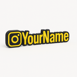 Custom Instagram Name Sign – Personalised Plaque & Plate
