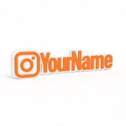 Custom Instagram Name Sign – Personalised Plaque & Plate