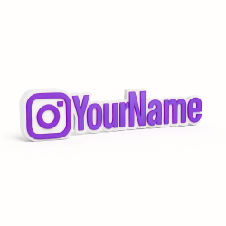 Custom Instagram Name Sign – Personalised Plaque & Plate