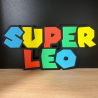 Custom Super Mario Style 3D Name Sign