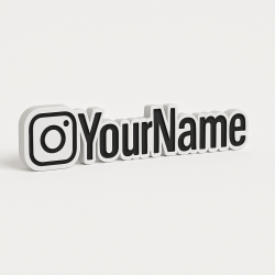 Custom Instagram Name Sign – Personalised Plaque & Plate