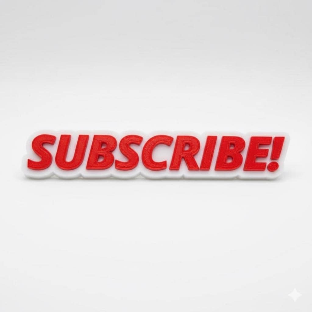 Custom 3D YouTube Plaque – Personalized Name for YouTubers – Shelf Decor – Video Background