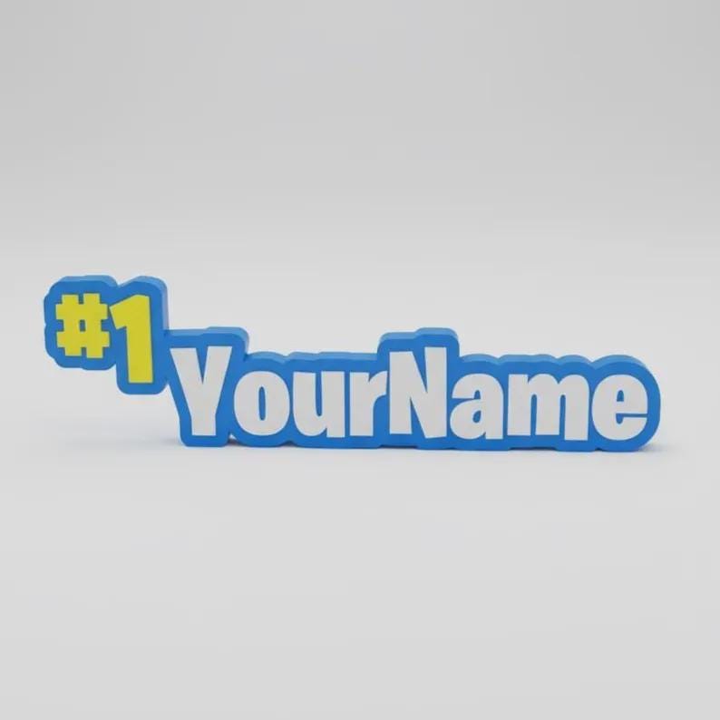 Custom 3D Battle Royale Name Sign – Gamer Setup Decor – Perfect Personalized Gift for Game Lovers